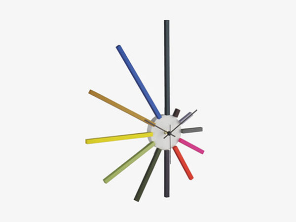 Spectrum multi-coloured wall clock from Habitat