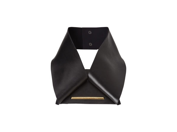 Black leather collar from Roland Mouret