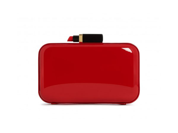 Fifi clutch in red patent leather from Lulu Guinness
