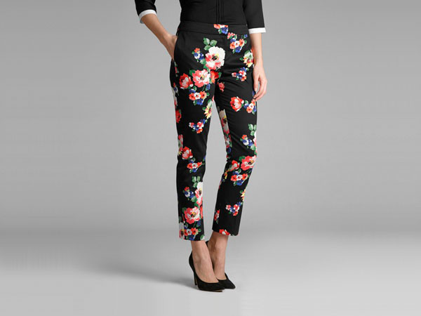 Garden floral slim leg trousers from Laura Ashley