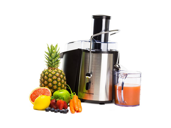 Professional whole fruit power juicer from Andrew James