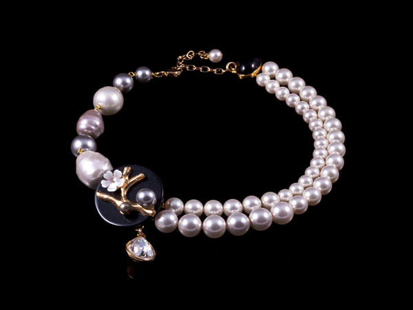 Riviera Kyoto Swarovski pearl necklace from Philippe Ferrandis