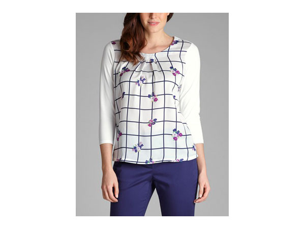Floral check print top from Laura Ashley