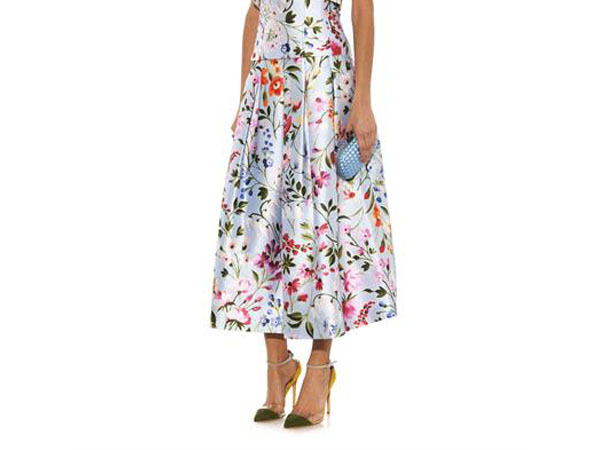 Floral print skirt from Oscar de la Renta
