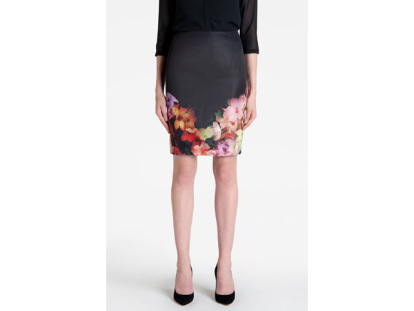 Kaikai cascading floral pencil skirt from Ted Baker