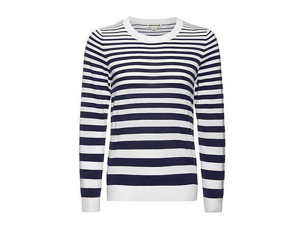 Striped size zip knit jumper from Whistles