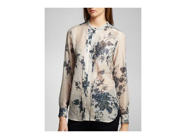 Wetherby shirt in hand drawn floral silk chiffon from Belstaff