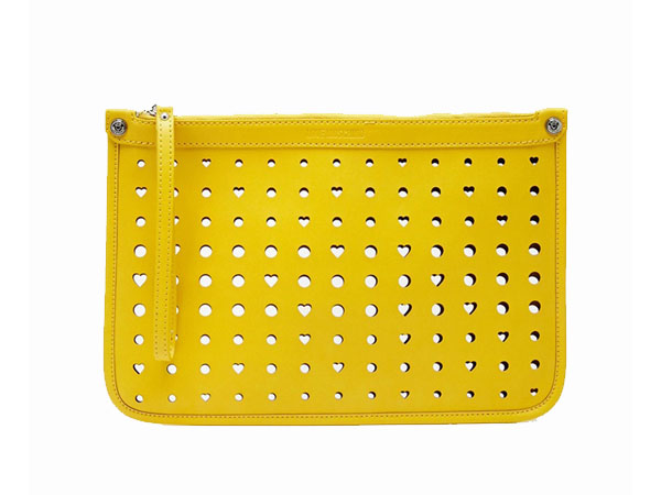 Cut out heart clutch bag from Love Moschino