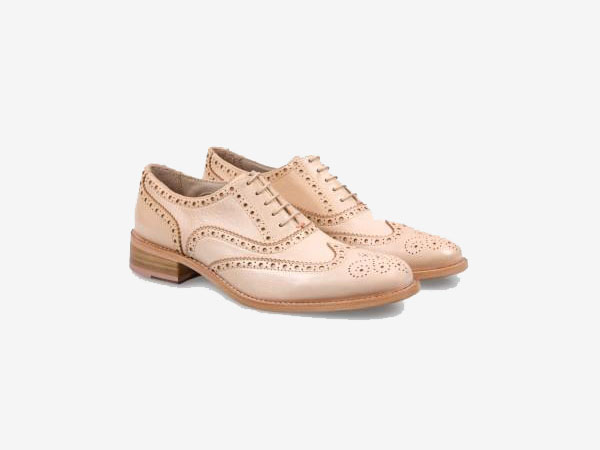 Dip-dyed light pink leather Milena brogues from Paul Smith