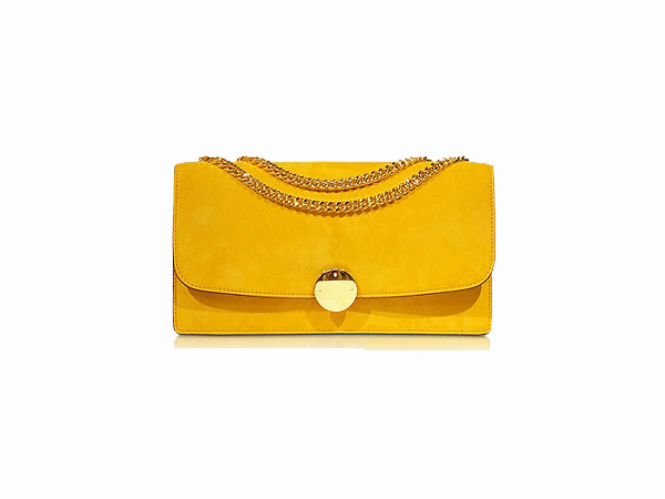 Double trouble sunflower suede shoulder bag from Marc Jacobs