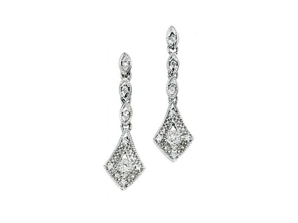 Gecko vintage diamond earrings from Colonia Jewellery