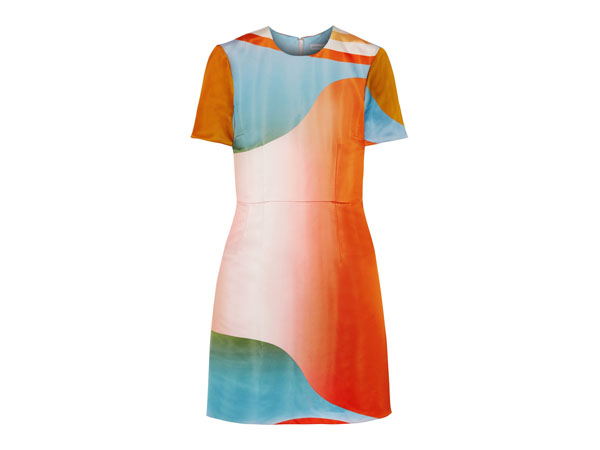 Sylvie printed satin-twill dress from Jonathan Saunders