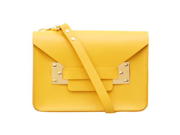 Yellow mini envelope bag from Sophie Hulme