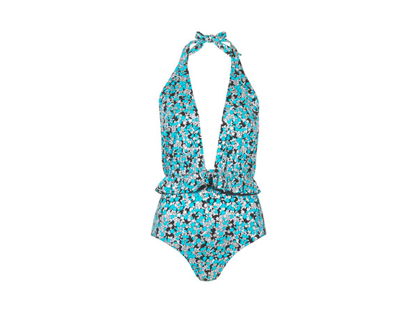 Plunge foil floral swimsuit from Topshop