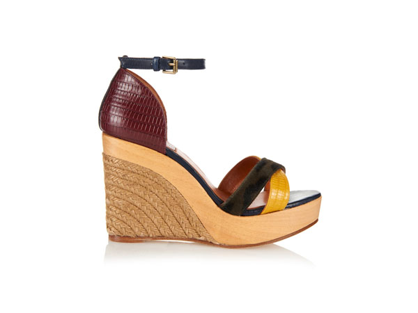 Calf-hair and leather espadrille wedges from Lanvin