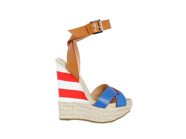 Leather wedge heel espadrilles from Dsquared2