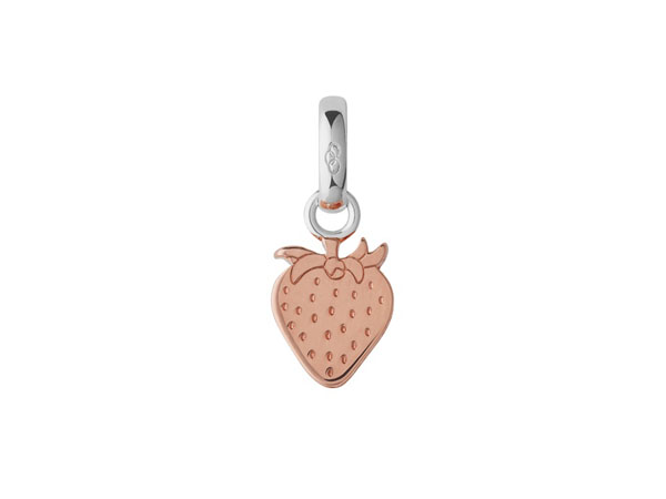 Sterling silver and 18kt rose gold vermeil strawberry charm from Links of London