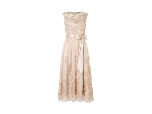 Fashion pick: Sleeveless floral embroidered dress with belt from Eliza J