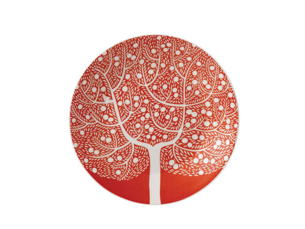 Karolin Schnoor fable red tree accent plate from Royal Doulton