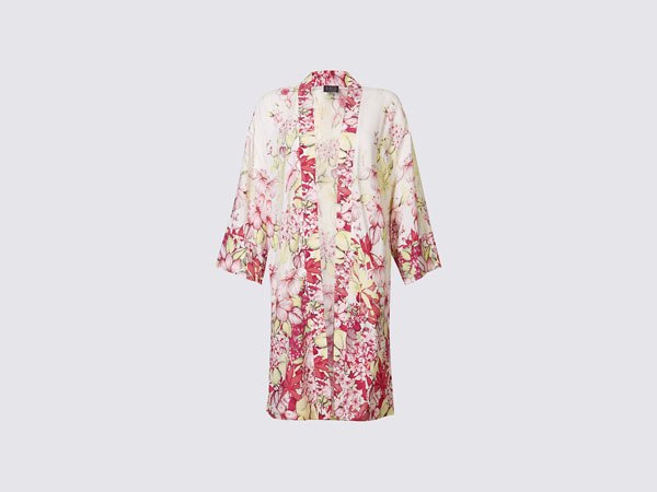 Longline floral print kimono jacket from M and S Collection