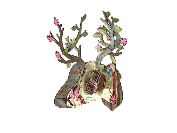 Miniature bonsai deer head ornament from Miho