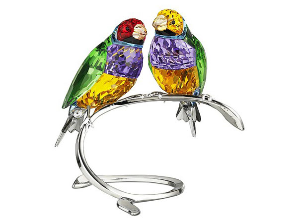 Design pick: Gouldian finches from Swarovski Crystal