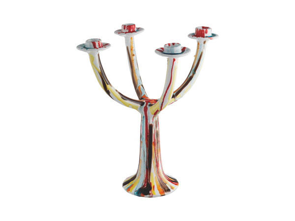Home pick: Odela multi-coloured ceramic candelabra from Habitat