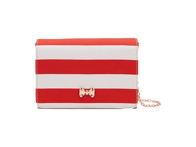 Red stripey evening bag from Ted Baker