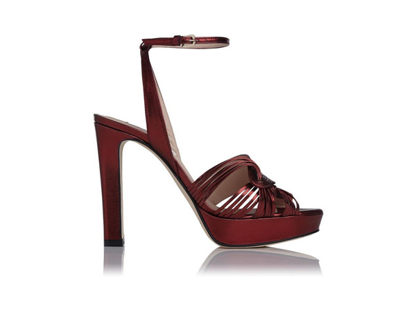 Fashion pick: Leighton red metallic sandals from LK Bennett